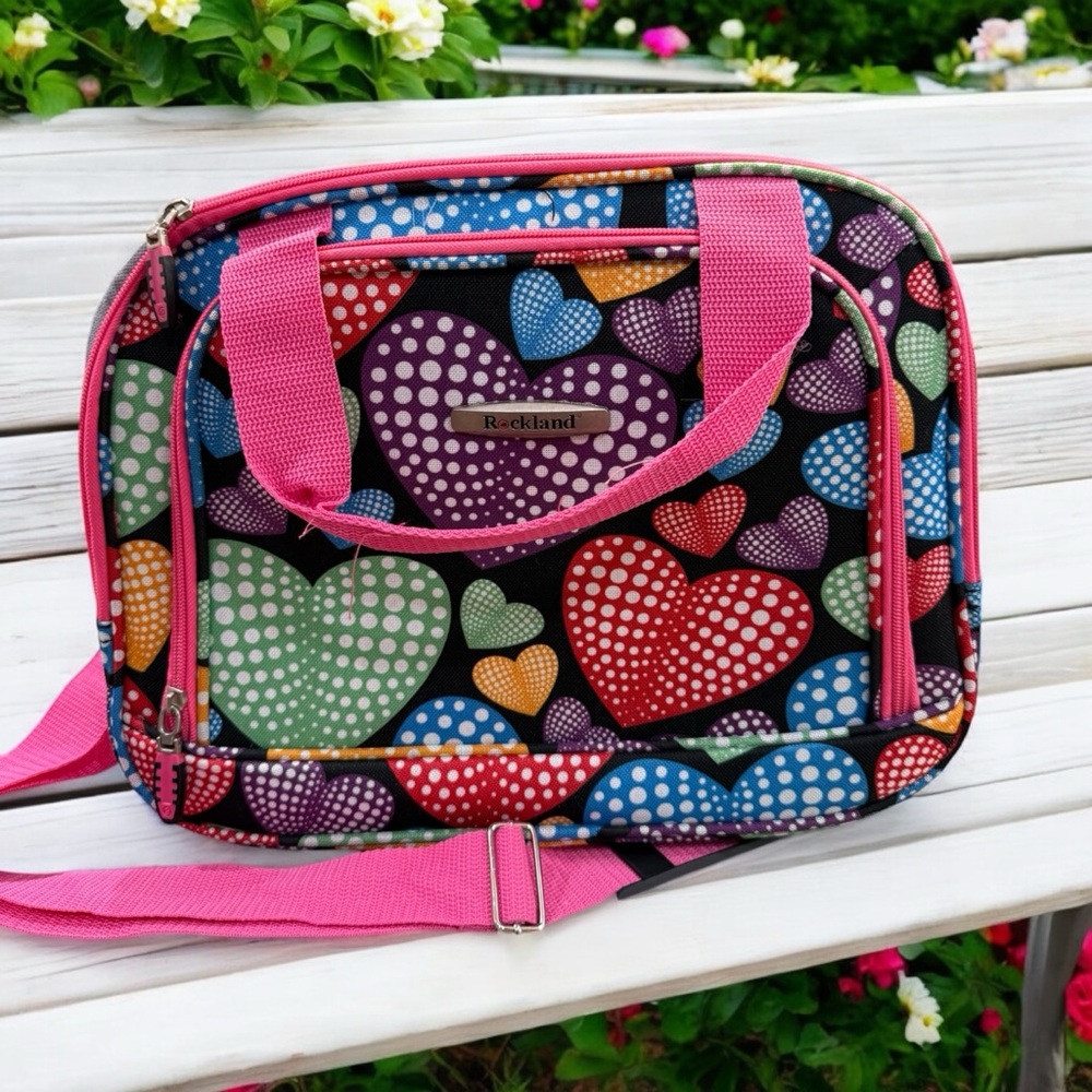 Rockland Tote/Travel Bag: 12”W x 11”H x 5.5”D - Gently Used - Excellent Conditio